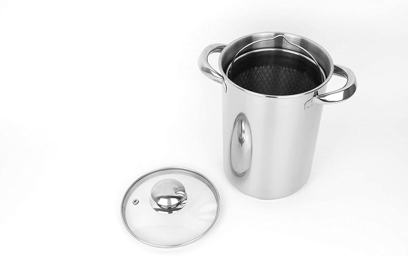 RUNZI Asparagus Pot Stainless Steel Steamer Cooker with Basket and Lid Pasta 16cm 4L - Image 5